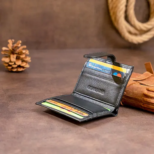 Женский кожаный кошелек-визитница ST Leather 10х8.3х1.5 см acs0015292 - фото 8