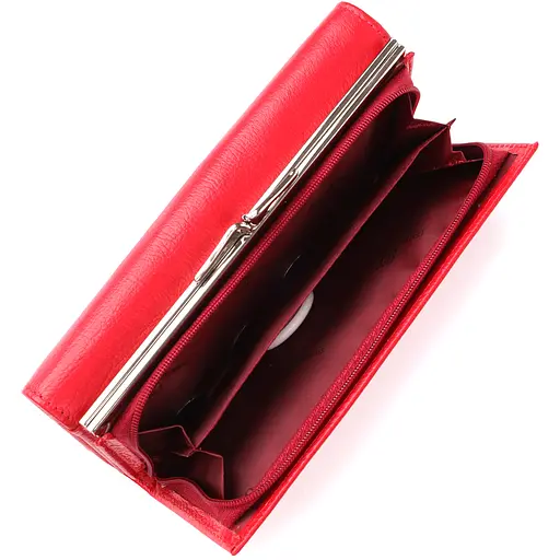 Жіночий гаманець на магнітах із натуральної шкіри ST Leather 19х9.5х3 см acs0029667 - фото 10