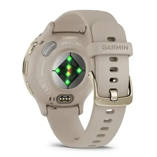 Смарт-часы Garmin Venu 3S корпус цвета французский серый с золотистым стальным безелем и силиконовым ремешком - фото 2