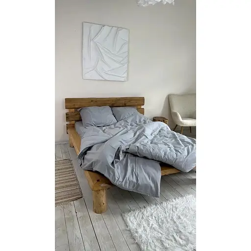 Комплект постельного белья Евро #Moon grey лунно-серый - фото 6