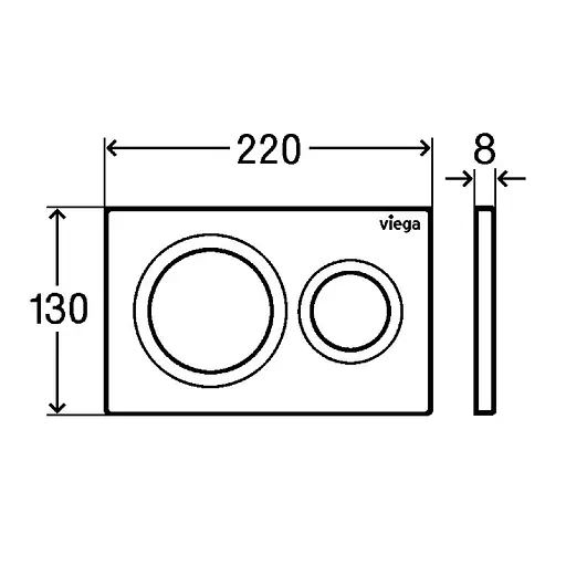 Клавіша змиву Viega Prevista Visign for Life 20 хром глянець 773779, Хром - фото 3