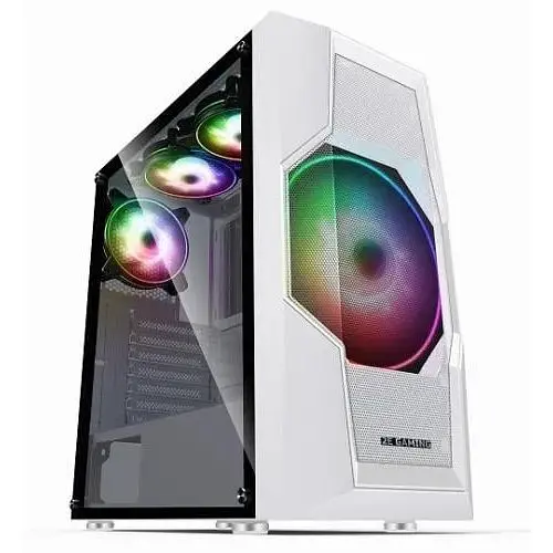 Корпус 2E Gaming TURBO білий, без БЖ, Mid Tower, для ATX / Micro ATX / Mini ITX, 2xUSB 2.0, 1xUSB 3.0, 1x200 мм ARGB / 3x120 мм - фото 1