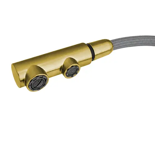 Смеситель для кухни с выдвижным изливом и подключением к фильтру золотой Nett FWG-33 Золотой - фото 3