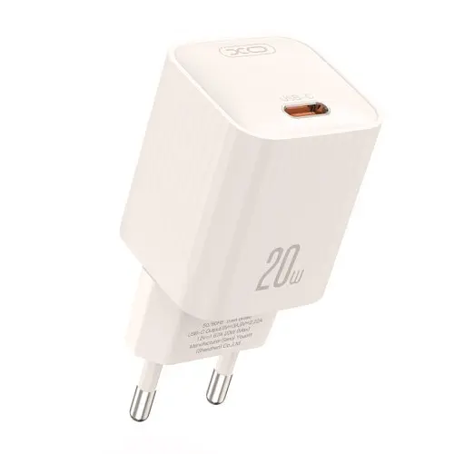 Мережевий зарядний пристрій XO L146 20W Single USB-C Charger Бежевий - фото 1