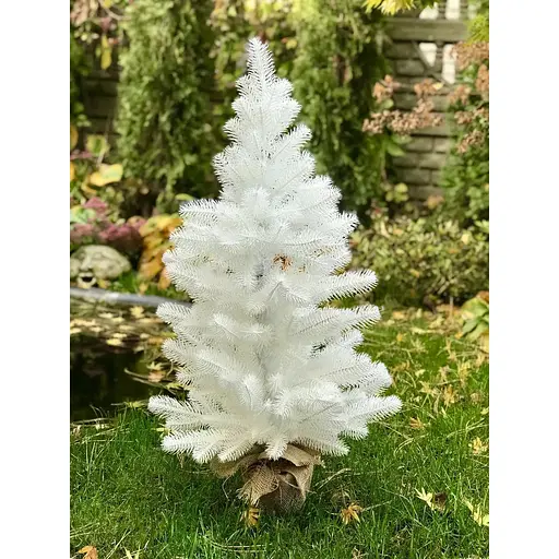 Ялинка Hvoya Premium лита в мішковині 90 см біла - фото 5