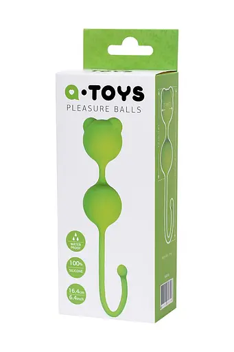 Вагінальні кульки A-Toys Pleasure Balls, 16.4 см, зелений - фото 4
