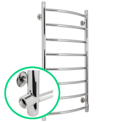 Полотенцесушитель Laris Классик П8 500x800 боковое подключение 71207284, Хром - фото 1