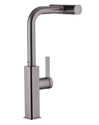 Змішувач для кухні з висувним виливом Kroner KRP Edelstahl Klassisch - PVD03918 (CV032499) - фото 2