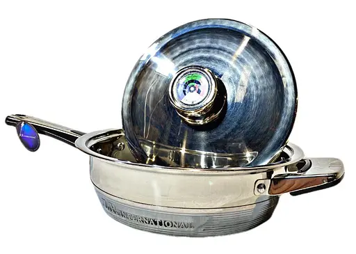 Кастрюля ZP International ZP-105 из нержавеющей стали с крышкой 24.0 x 7.0 см 3.2 л - фото 2