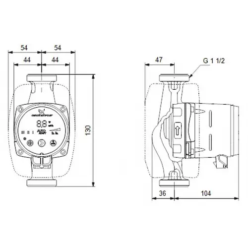 Циркуляційний насос Grundfos Alpha2 25-40 130 (99411143) - фото 3