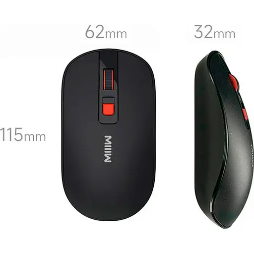 Миша MiiiW Mute Mouse Lite PM21 Black (MW23M21_Black) [131900] - фото 4