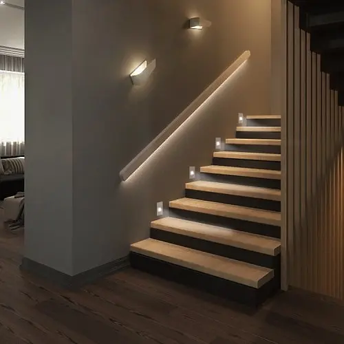 Вбудований світлодіодний світильник для підсвічування сходів у білому кольорі | Арт. JD13 | Line F - фото 1