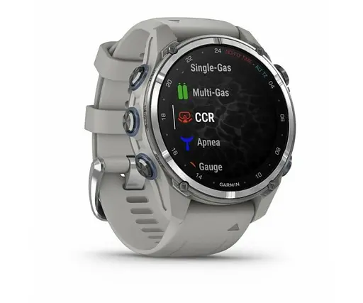 Смарт-годинник Garmin Descent Mk3 43 mm Stainless Steel with Fog Gray Silicone Band (010-02753-04/03) - фото 3