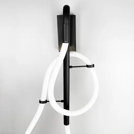 Чорне бра з гнучким неоном Line F WB 6/850 BK - фото 4