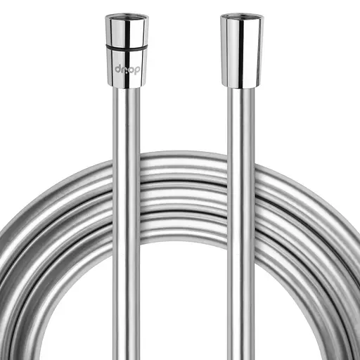 Шланг для душа 150 см Drop SH-H150-SP силиконовый - Двойной Анти-Твист, серый металик