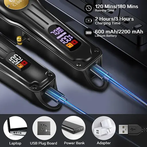 Набір чоловічих машинок для стрижки та триммерів для волосся CIICII - фото 7