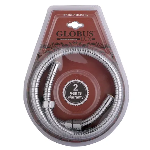 Шланг душовий Globus Lux NH-07D-120-150, Хром - фото 1