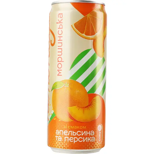 Напиток Моршинская Лимонада Апельсин-Персик среднегазированный 0.33 л - фото 1