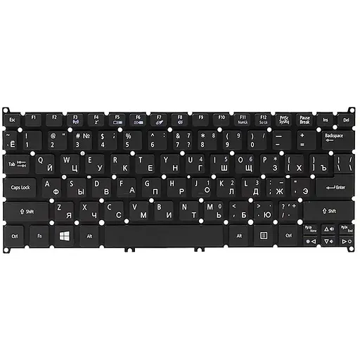 Клавиатура для ноутбука ACER Aspire S3, S5, One 756, TravelMate B1 черный, без фрейма