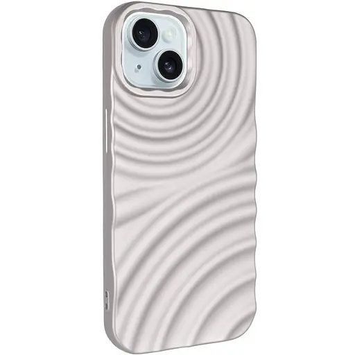 Чохол Epik TPU MonoWave для Apple iPhone 15, 6.1 Light Gray