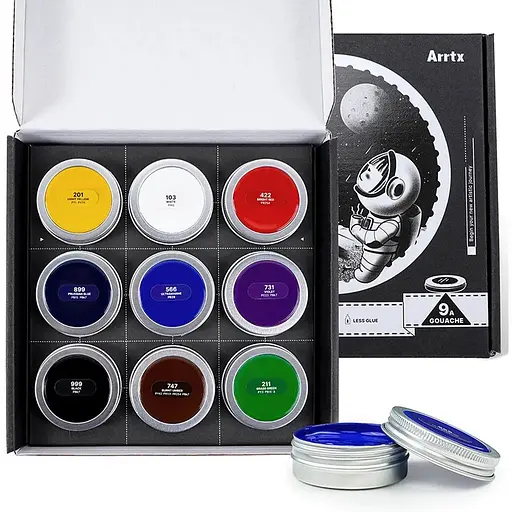 Гуашевые краски Arrtx 9A, 9 цветов