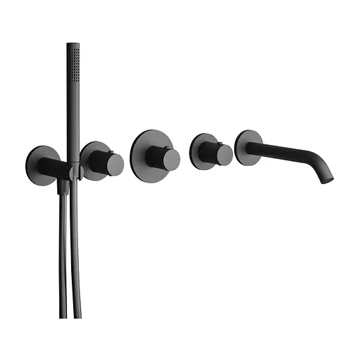 Термостат для ванни з виливом та душовим гарнітуром Paffoni Light MDE001NO - фото 1