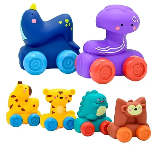 Машинка из резины Забавный английский алфавит, 624/26 шт. в коробке (В ассортименте) - фото 3