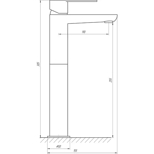 Змішувач для раковини TOPAZ BARTS TB 07203-H36 - фото 4