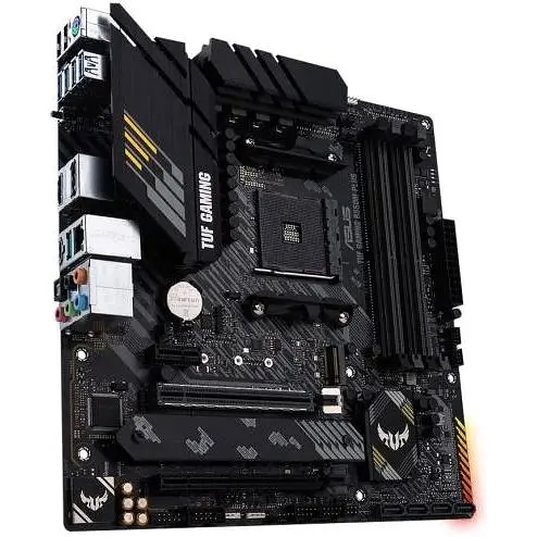 Материнская плата Asus TUF Gaming AM4 (B550) B550M-PLUS, B550, 4xDDR4, CrossFire, Int.Video (CPU), 4xSATA3, 2xM.2, 1xPCI-E 16x 4.0, 1xPCI-E 1 3.0, ALC S1200A, RTL8125B, 8xUSB3.2/6xUSB2.0, HDMI/DP, MicroATX - фото 3