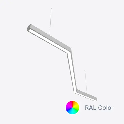 Світлодіодний світильник X-LED 80ВТ Зигзаг ral (1450*555*43) LSNZ-80c - фото 1