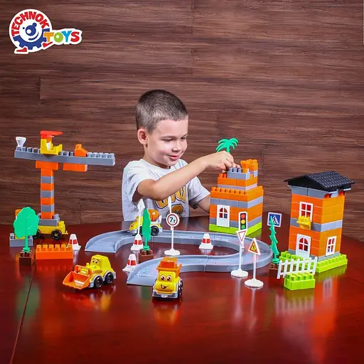 Игровой набор конструктор 9994TXK 170 деталей и 3 машинки - фото 5