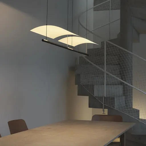 Підвісний світильник-репліка з подвійним корпусом 118х20х30 см | Арт. AA262/2- 1180*300 | Line F - фото 7