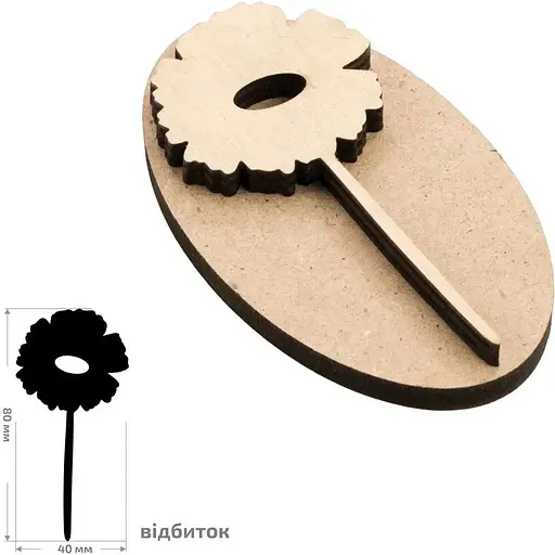 Штамп для вибійки Rosa Talent №15 Ботаніка 4x8см - фото 1