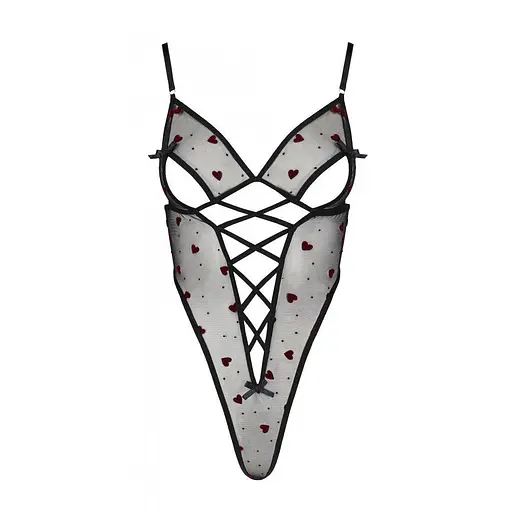 Еротичний боді з малюнком Passion LOVELIA Body black L/XL - фото 5