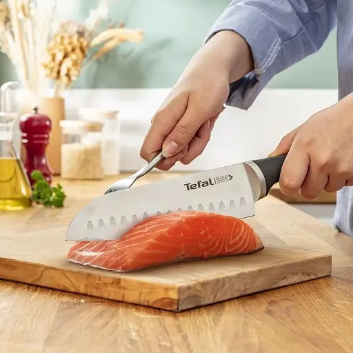 Tefal Набір ножів Ice Force, 5 пр., з дерев'яною колодкою, нержавіюча сталь, плаcтик, чорний - фото 7