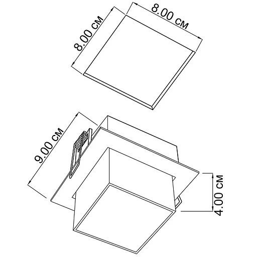 Врізний точковий світильник Imperium Light R2D2 30417.01.05 - фото 2