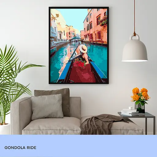 Картина за номерами 99IDEAS "Поїздка на гондолі" 40*50 см, GX41394 - фото 3