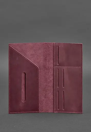 Кожаный тревел-кейс 3.1 бордовый Crazy Horse - фото 5