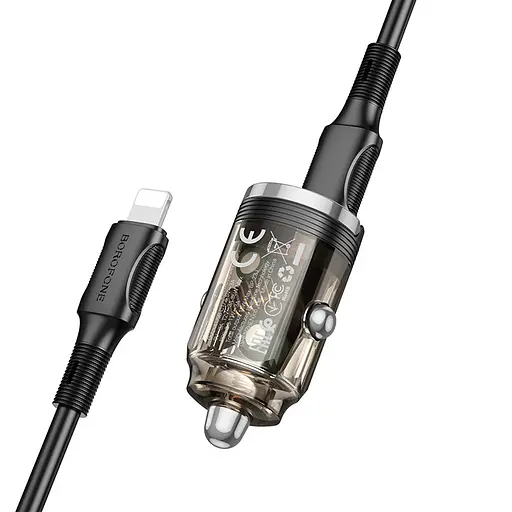 АЗУ Borofone BZ29B Outstanding PD36W (2USB-C) + кабель Type-C to Lightning - фото 3