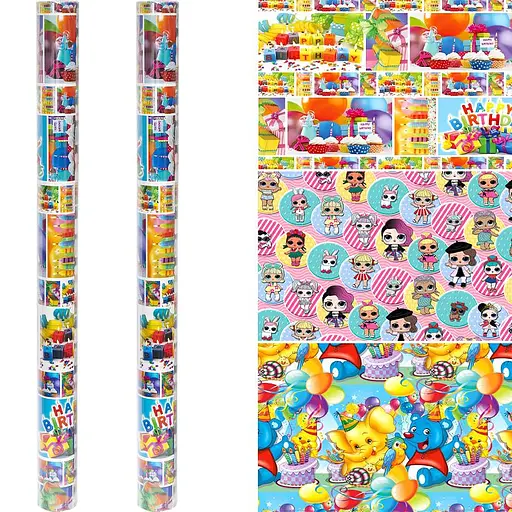 Бумага упаковочная "Детская" 95999 70*100см Микс - фото 1