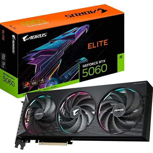 Видеокарта Aorus GeForce RTX 5060 ELITE 8G (GV-N5060Aorus E-8GD) UA [133876]