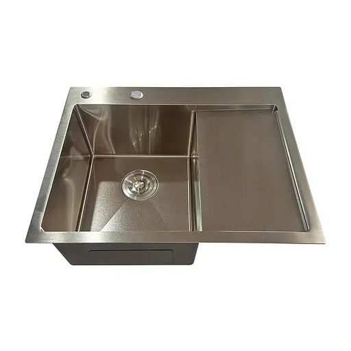 Кухонна мийка з нержавіючої сталі Mixxus MH6350L Nano-Silver MI7044, Нержавіюча сталь - фото 4