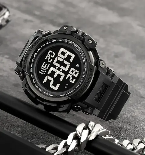 Часы мужские наручные спортивные Skmei 2422 (Черный) - фото 4