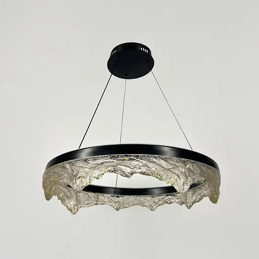 Люстра с подвесным корпусом в виде тающих гор с патиной Ø 60 см Line F | Ст. MJ374-600 BK - фото 1