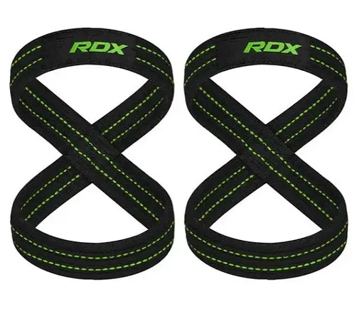 Силовые ремни RDX Gym Lifting 8 Figure Straps Army Green M (WAC-W8AGN-M) - фото 1
