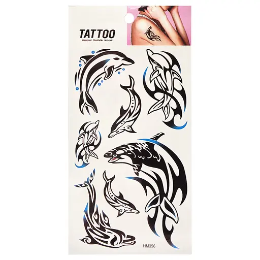 Временная татуировка Дельфины Tattoo 1020-HM356