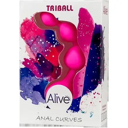 Анальні кульки Alive Triball Pink - фото 2