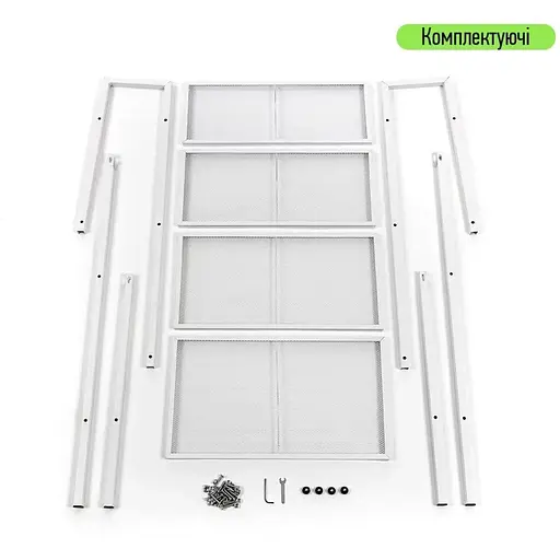 Стеллаж-этажерка Wall Sticker SW-00002104 четырехъярусный из металла 60х35х148 см белый - фото 5