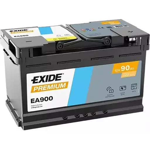 Автомобильный аккумулятор Exide Premium Carbon Boost 2.0 EA900 (-/+) 6СТ-90Ah АзЭ 720A (EN)