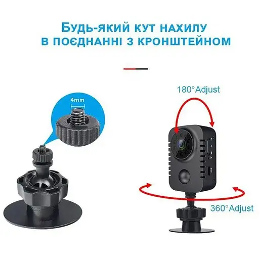 Мини камера с датчиком движения, ночным видением и записью на карту памяти Nectronix MD29, FullHD 1080P, до 30 дней работы (100753) - фото 7